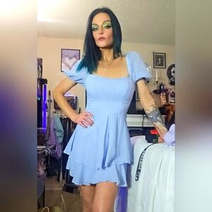 BABY BLUE B DARLIN DRESS SIZE MEDIUM (like NEW)